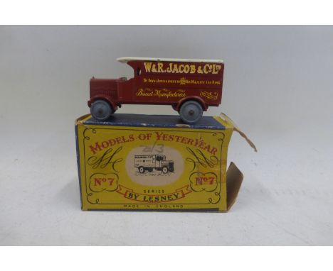 MATCHBOX - Models of Yesteryear, first series - W & R Jacob & Co. Ltd 4-ton Leyland, 1959, near mint and boxed.