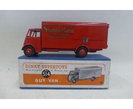 DINKY SUPERTOYS - Guy van (Slumberland), no. 514, in excellent condition, boxed.