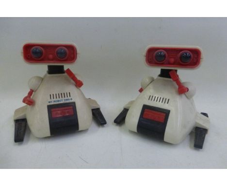 Two Tomy 'My Robot OMS-B' robots.