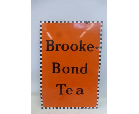 A Brooke Bond Tea rectangular enamel sign, in excellent condition, 20 x 30".