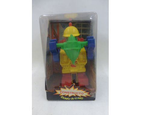 A boxed Constructo robot, made in Hong Kong.