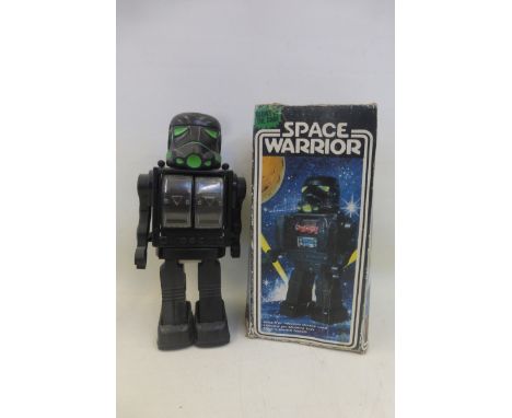 A boxed Space Warrior robot, made in Hong Kong.