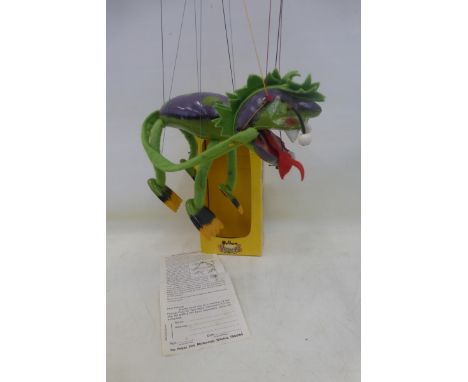 A rare 1970s 'Monster' Pelham Puppet, a scarce puppet in excellent condition, with elastic on head, in a cellophane display b