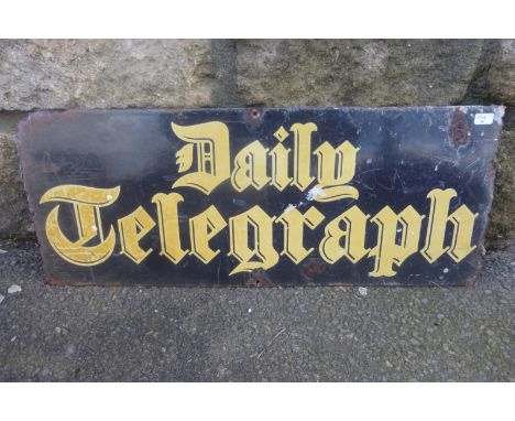A small rectangular 'Daily Telegraph' enamel sign, 19 x 7 1/2".