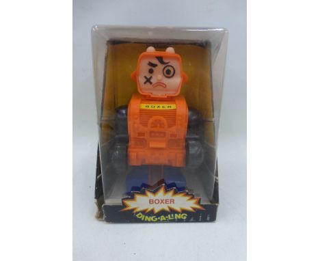A boxed Boxer robot, made in Hong Kong. 