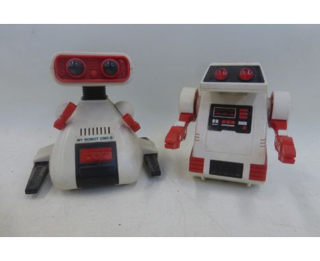 Two Tomy 'My Robot OMS-B' robots.