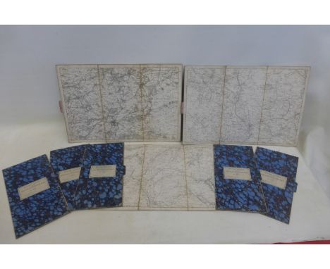 A selection of Midland Railway One Inch Ordnance Maps, Land Agents Office Derby 1899.