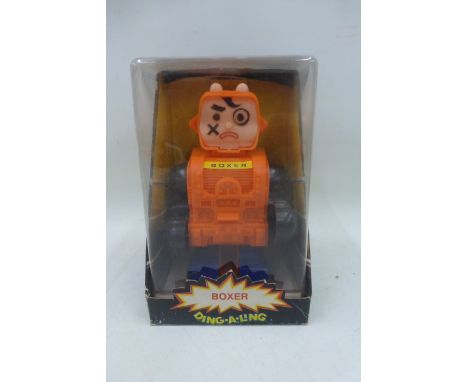 A boxed Boxer robot, made in Hong Kong. 