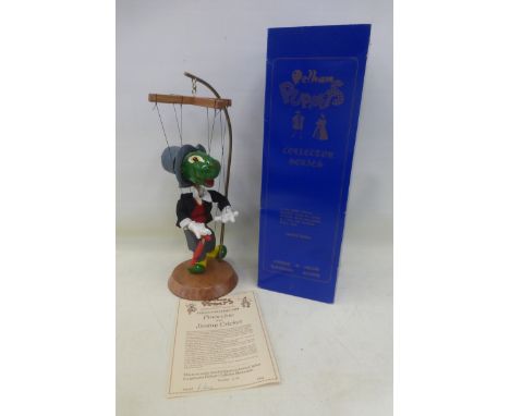 A boxed 'Jiminy Cricket' Pelham Puppet, a 1984 limited edition collectors' piece, with certificate, 1152/5000.