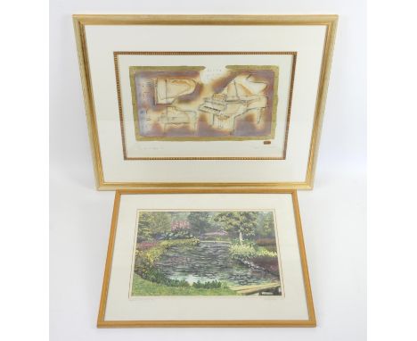 Kevin Blackham, 20th century, 'La Musique III', mixed media, 34cm x 51cm, and a Janet Galloway signed limited edition print '