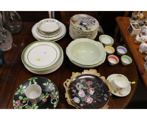 A quantity of collector's plates; dinner plates; coffee cups and saucers etc.