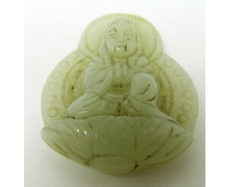 A 19thC carved Chinese jade Buddha Height 5cm&nbsp;