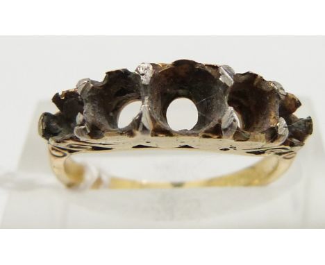 An 18ct gold ring, size K