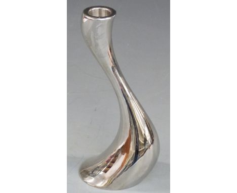 Georg Jensen contemporary candlestick, height 20cm