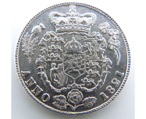 George IV 1821 sixpence, R over B in Britannia, first reverse Spink 3813, lustrous EF