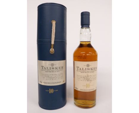 Talisker Isle of Skye 10 year old single malt Scotch whisky, 70cl, 45.8% vol, in original tube.&nbsp;&nbsp;