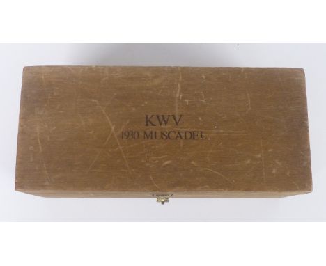 Four vintage wooden wine boxes/cases including 1930 Muscadel box, Wakefield St Andrews 2001 and 2000 Shiraz cases&nbsp;&nbsp;
