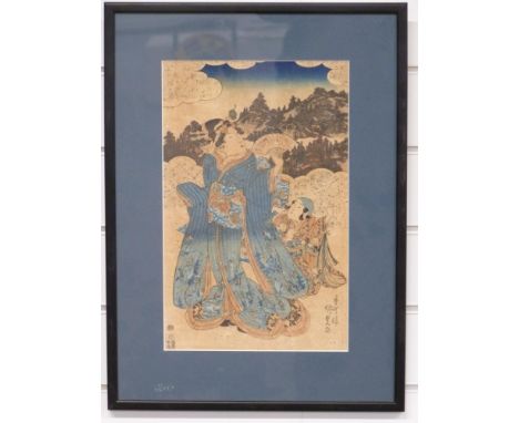 Kochoro Kunisada c1833 Japanese woodblock print Beauty and Child