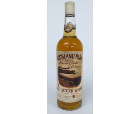 Highland Park 8 year old malt Scotch whisky from the Islands of Orkney, 26 2/3 fl oz, 70% proof