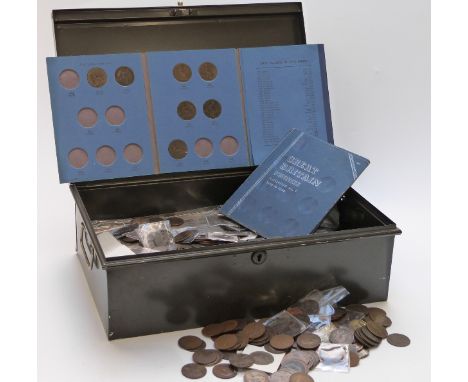 A very large quantity of worn Victorian bronze pennies, with some Georgian content, approximately 21kg in total