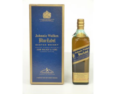 Johnnie Walker Blue Label blended Scotch whisky, 75cl, 43% vol, in original box. 