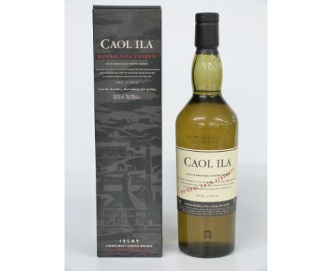 Caol Ila natural cask strength Islay single malt Scotch whisky, 70cl, 59.3% vol, in original box.&nbsp;