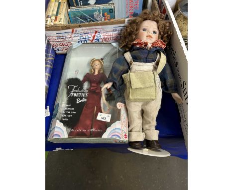 A Fabulous 40's Barbie Doll, boxed together with another collectors doll