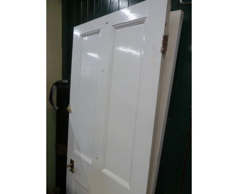 19thC Painted pine panel interior doors (3) 