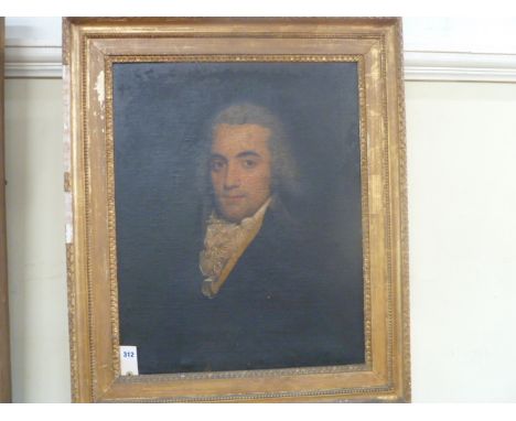 Early 19thC oil on canvas portrait of Gentleman 