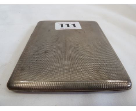 Engine turned silver cigarette case - Birmingham 1935 ( 4.8 ozt )