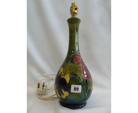 Moorcroft Hibiscus lamp base (with damage) 