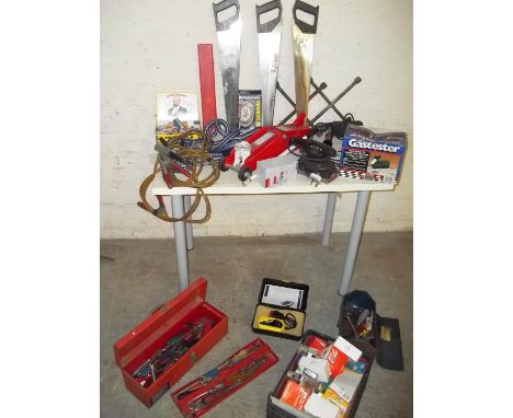 A SELECTION OF MECHANIC'S TOOLS AND TOOL BOXES