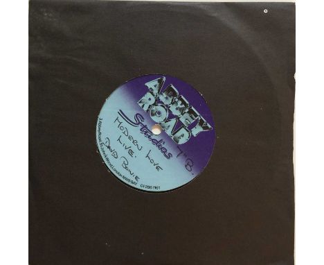 DAVID BOWIE - MODERN LOVE LIVE (ABBEY ROAD 7" ACETATE RECORDING) Extremely scarce original Abbey Road 7" (single-sided) aceta