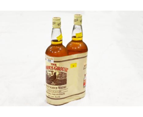 Two bottles of The Famous Grouse Scotch Whisky in special value pack
