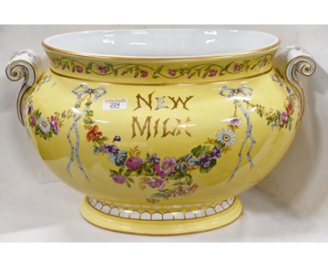 Large Copeland porcelain new milk basin  