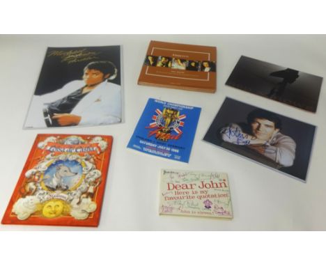 A collection of Pop and other Memorabilia, including World Cup 1966 Wembley Programme (reprint), Boys Own, Michael Jackson, R