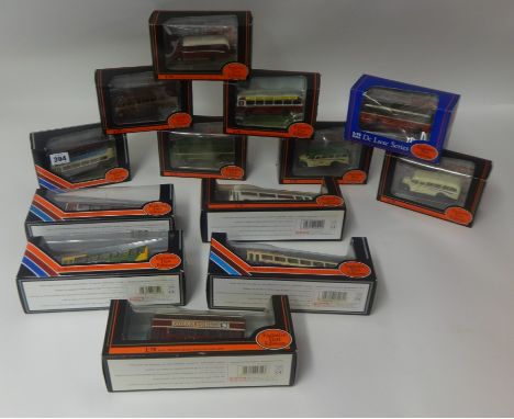 A collection of First Editions diecast bus and coaches, scale 1/76 models, boxed (12).