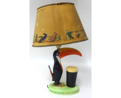 A Carlton Ware Toucan Guinness Table Lamp and Shade.