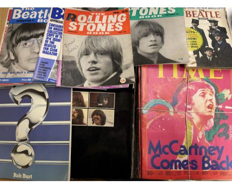 SMALL SELECTION OF BEATLES AND PAUL MCCARTNEY WINGS BOOKS, ROLLING STONES BOOK
