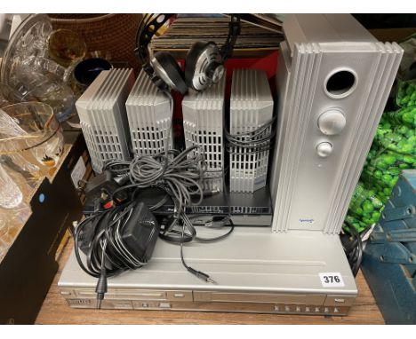 PHILLIPS DVD VHS VCR AND SPEAKER SYSTEM
