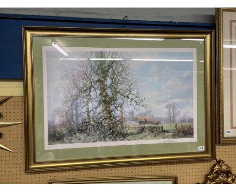 DAVID SHEPHERD PRINT ENTITLED THIS ENGLAND WITH BLIND PROOF STAMP SIGNED BY THE ARTIST F/G 85CM X 54CM