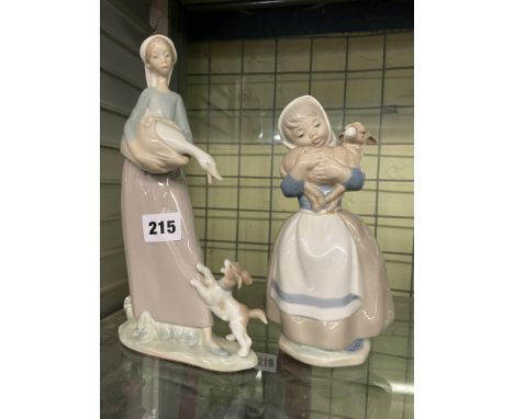 LLADRO AND NAO SPANISH PORCELAIN FIGURE GROUPS 