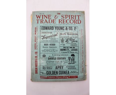 The Wine and Spirit Trade Record, The monthly Journal of the Wine and Spirit Trade, June 1959, Collectors Item