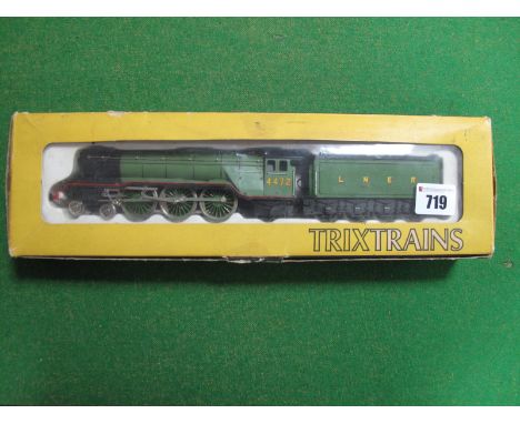 Trix "OO"Gauge/4mm Ref 1180 Class A3 4-6-2 "Flying Scotsman" Plus Eight Wheel Tender, LNER green R/No 4472 - boxed, no motor,