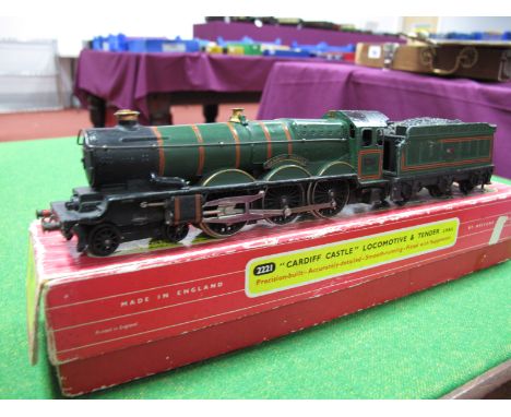 A Hornby Dublo 2 Rail No. 2221 4-6-0 'Cardiff Castle', R/No. 4075, overall fair, signs of retouching, boxed, wear/tears to bo