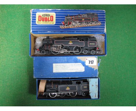 Two Hornby Dublo Tank Locomotives, boxed Ref EDL18 3 Rail 2-6-4, BR black, R/No. 80054 condition good, box poor, Ref. EDL7 2 