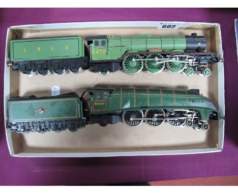Two Trix "OO" Gauge/4mm 4-6-2 Steam Locomotives/8 Wheel Tenders, 2 Rail, unboxed, LNER "Flying Scotsman" R/No. 4472, conditio