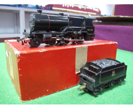 Trix T.T.R Three Rail 4-4-0 Compound Locomotive and Tender - boxed black R/No 41128 (1st Grouping LMS 1128), excellent condit
