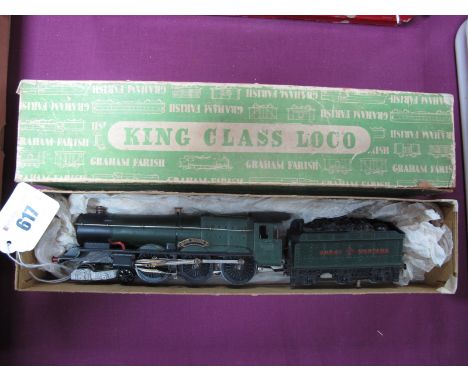 Graham Farish "OO" Gauge/4mm King Class 4-6-0 "King Henry", G.W green, R/No. 6000 6 Wheel Tender, Plunger 'Pickup', boxed, re