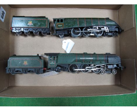 Two Hornby Dublo "OO"Gauge/4mm Three Rail Steam Locomotives/Tenders, Duchess of Montrose 4-6-2 BR matt green R/No 46232, A4 S